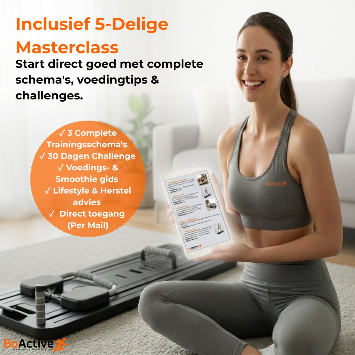 BoActive® Pilates Board Opvouwbaar met Weerstandsbanden - afbeelding 3