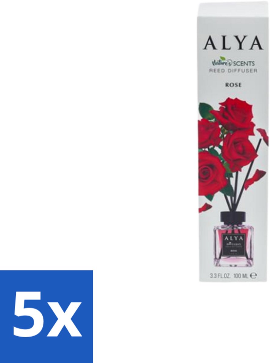 Alya – Geurdiffuser – Rose – Interieurparfum - Bulkverpakking - 5 stuks