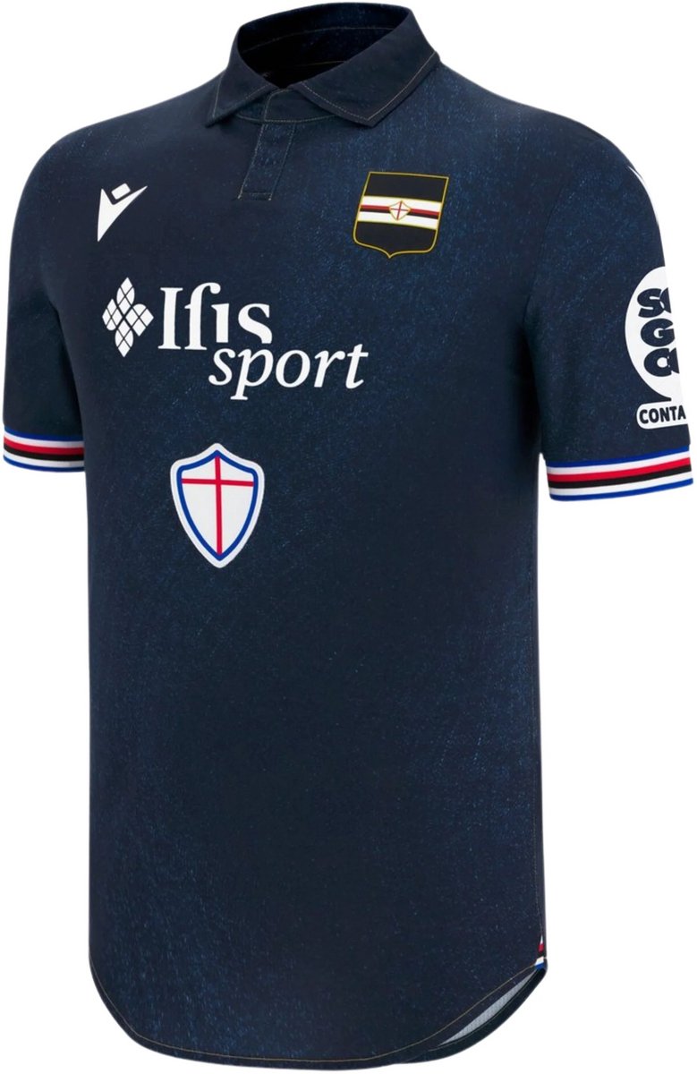 Sampdoria Derde Shirt - Italiaans Voetbalshirt - Sampdoria - Macron - Maat XXL - Globalsoccershop