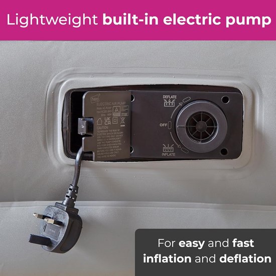 Luxe Luchtbed met Ingebouwde Elektrische Pomp - Snel Opblazen en Laten Leeglopen van Luxe. — afbeelding 3