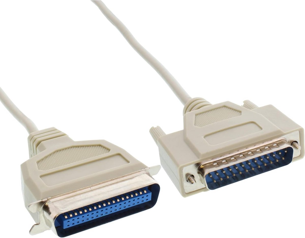 Printerkabel 3 meter Bidirectioneel Centronics 25-polig