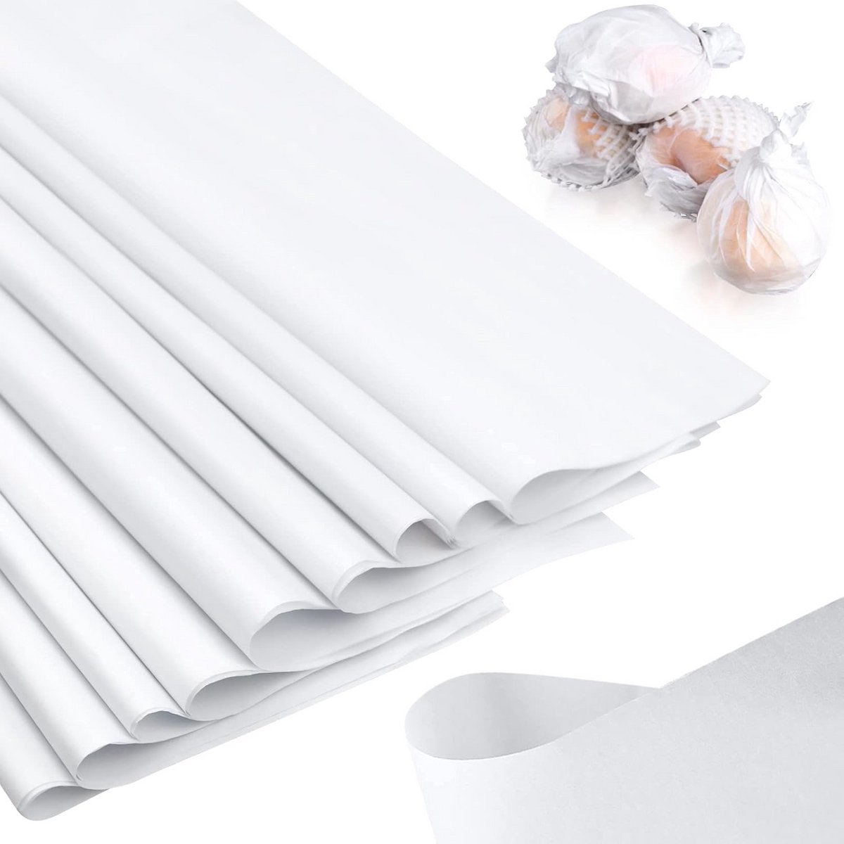 100 Vellen Zuurvrij Archiefpapier Wit - Ongebufferd Inpakpapier voor Opslag en Textiel