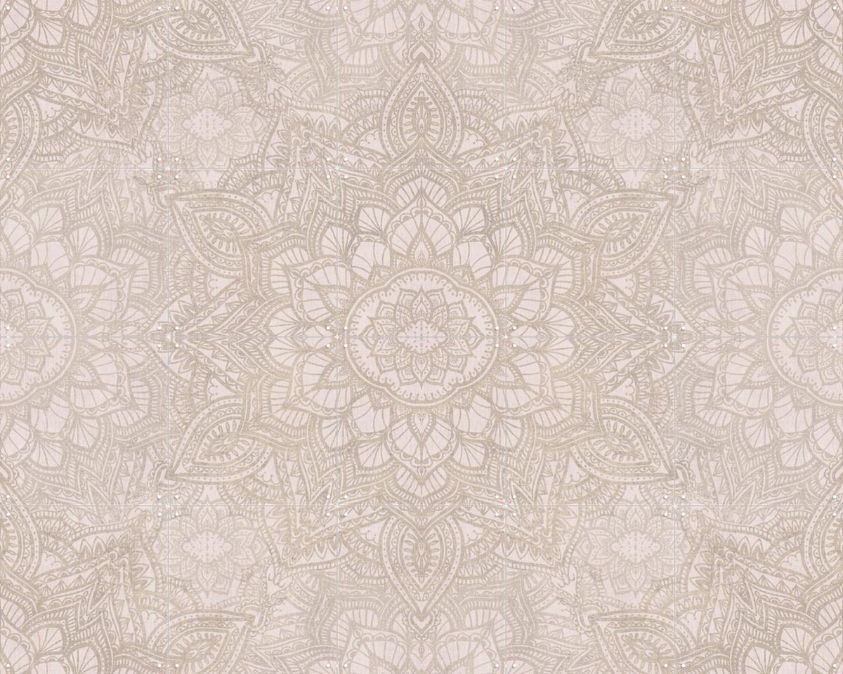 IXXI Soft Vintage Mandala, Bloomery Decor - 100 x 80 cm - Gratis ophangtool - Grote wanddecoratie en posters - Geometrische Kunst, Decoratieve