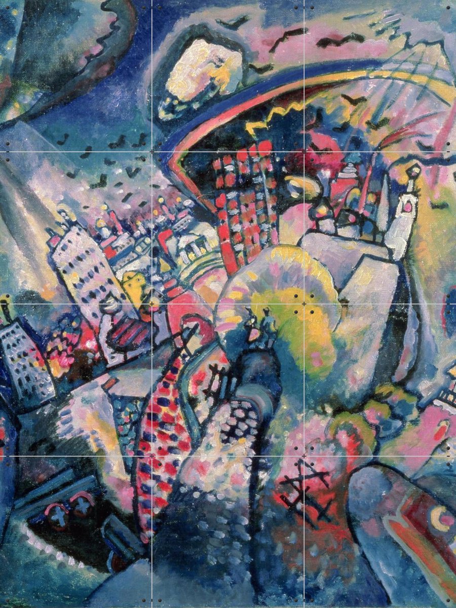 IXXI Moscow I, Kandinsky & Bridgeman Images - 60 x 80 cm - Gratis ophangtool - Grote wanddecoratie en posters - Klassiek, Kleurrijk, Olieverf