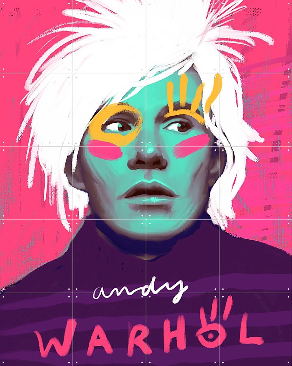 IXXI Creative Andy, Pop-art by Tadej - 80 x 100 cm - Gratis ophangtool - Grote wanddecoratie en posters - Speels, Illustraties, Digitale Kunst, Pop
