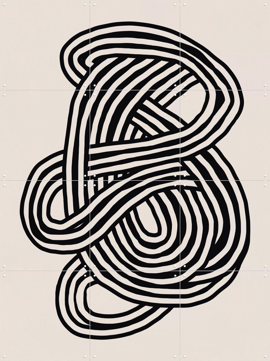IXXI Line Art - Organic Shape, Little Dean & Various - 60 x 80 cm - Gratis ophangtool - Grote wanddecoratie en posters - Abstract, Grafisch Ontwerp