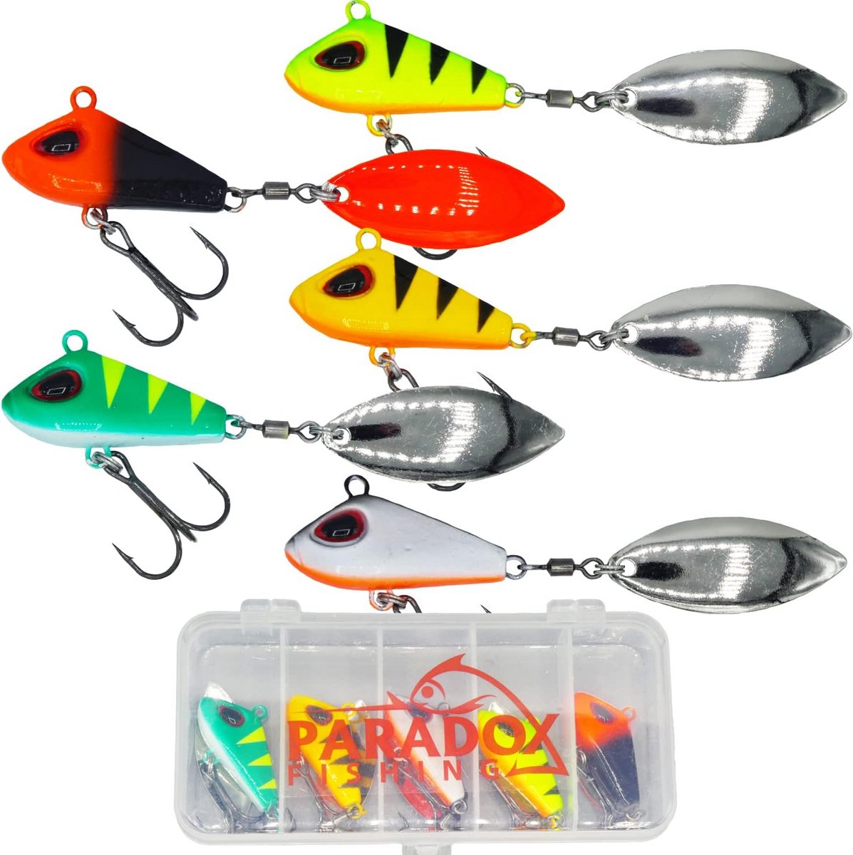 Set van 5 Jig Spinners 20 g voor Baars, Snoek en Snoekbaars