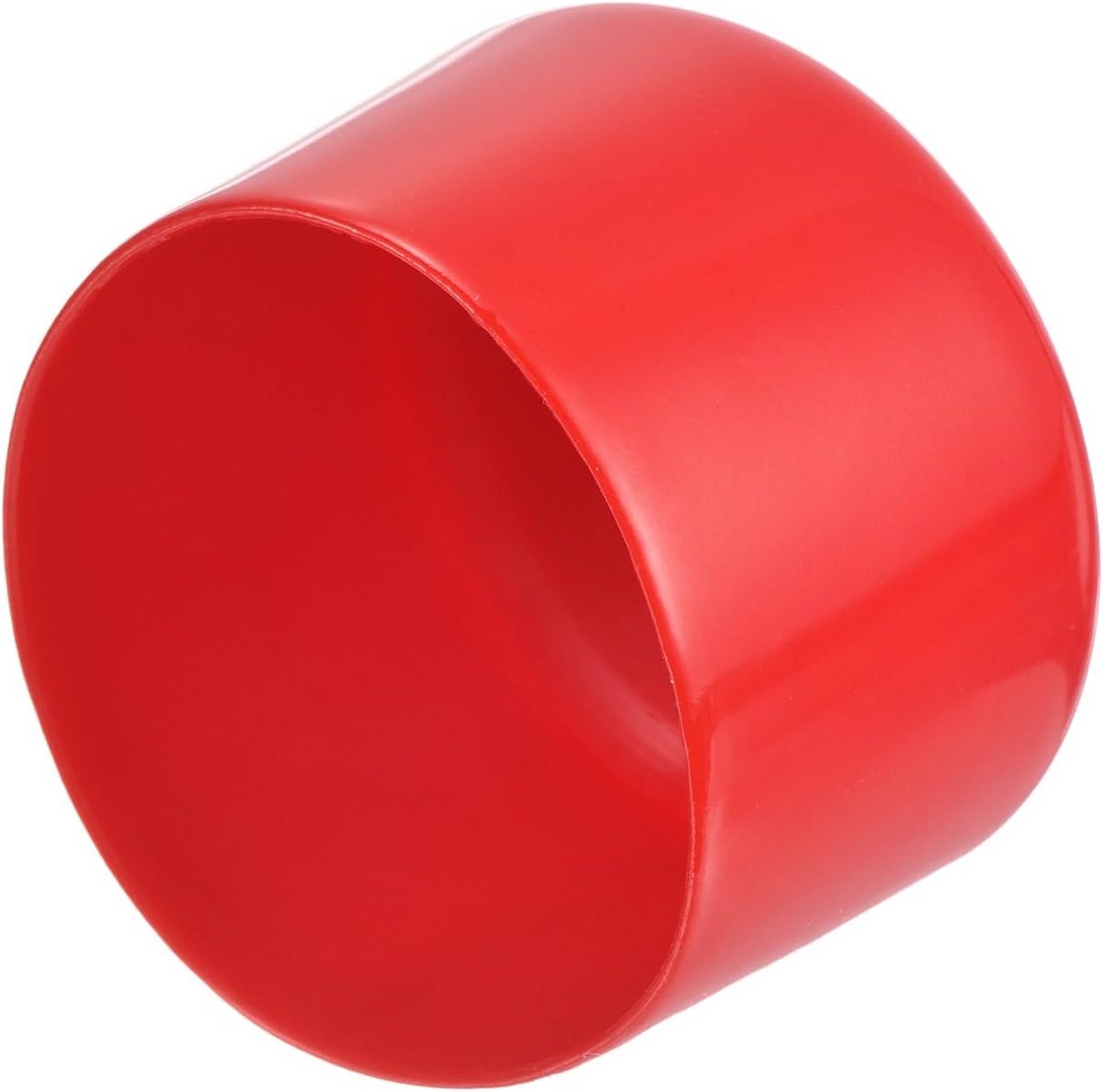 2 Stuks Ronde Rubberen Doppen 60 mm - Beschermkappen Eindkappen voor Hekpaaltjes en Meubelpoten (Rood)