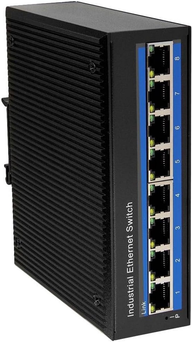 Industriële Gigabit Ethernet Switch, 8-Poorten met Power Over Ethernet