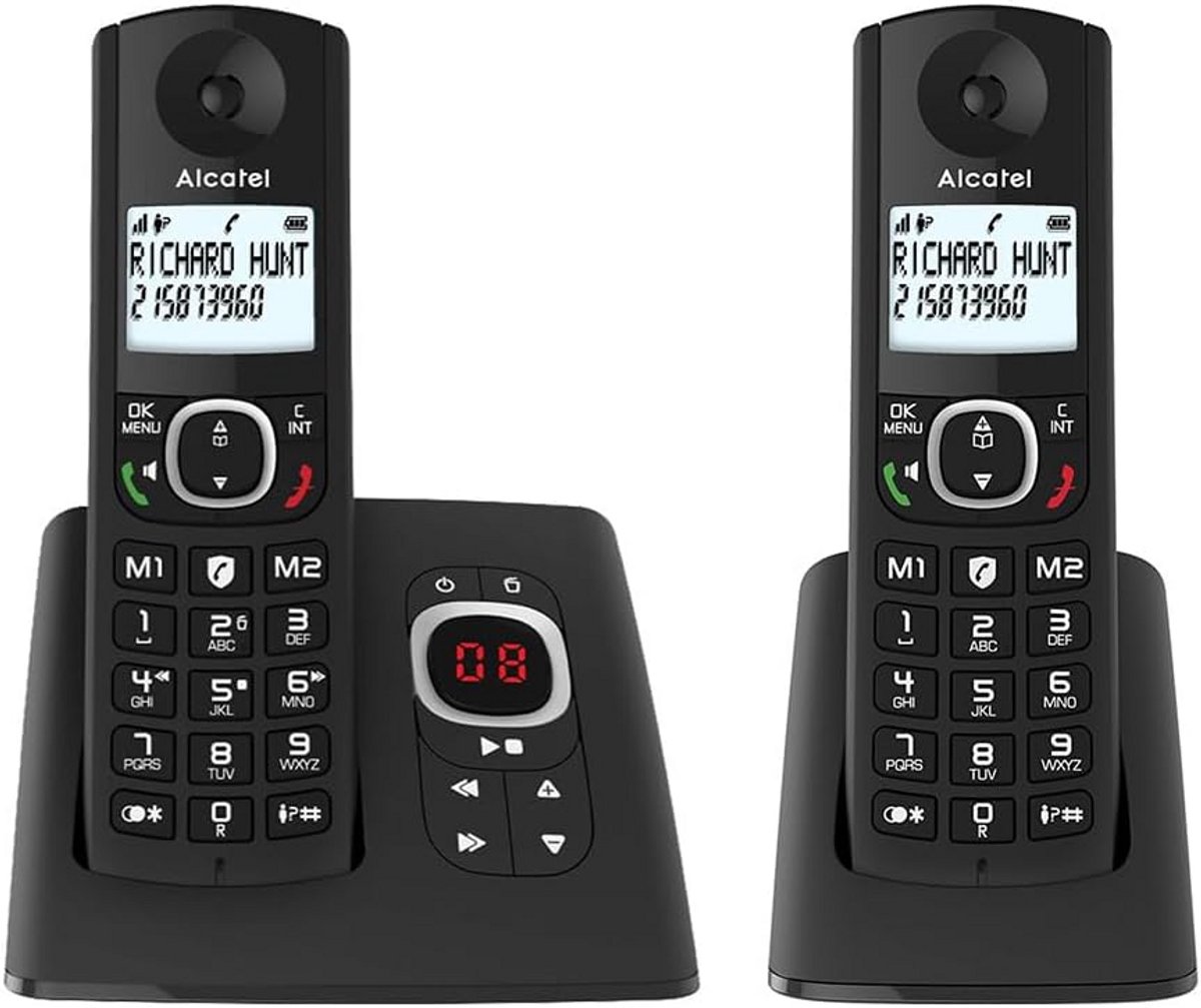 Draadloze DECT Telefoon met Antwoordapparaat en Twee Hoornstellen