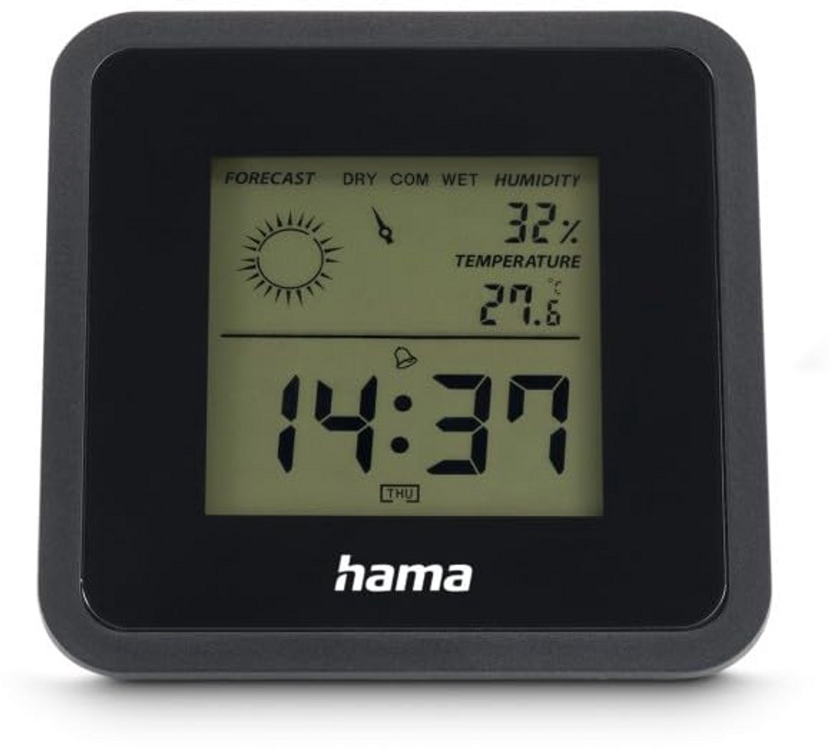Digitale Thermometer en Hygrometer - Binnenluchtvochtigheid en Temperatuurmeter met Klok