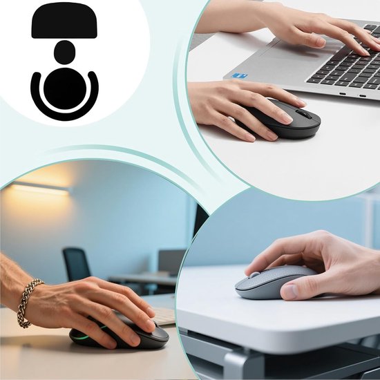 Muis Voetjes - Antislip Matjes - Verbeterde Precisie - Gladde Randafwerking - Directe Bevestiging - Zwart — afbeelding 4
