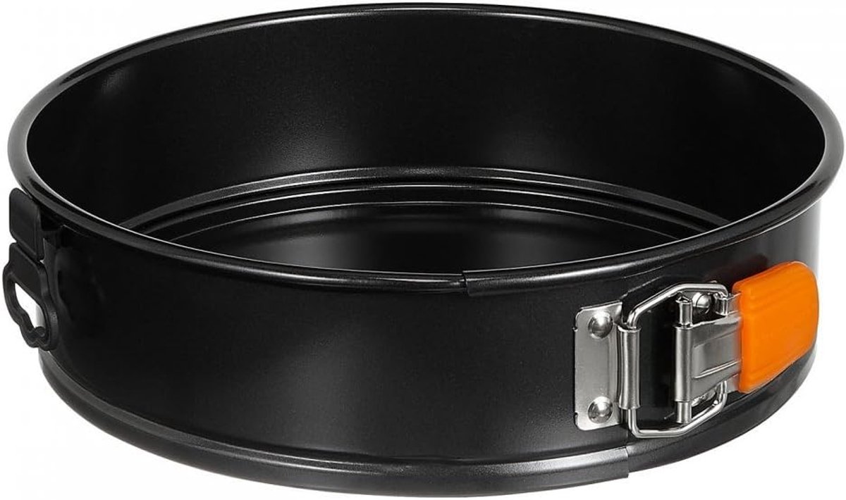Taartvorm Springvorm - Bakblik Rond - Bakken Thuis - Antiaanbaklaag - 24 cm Diameter - Zwart