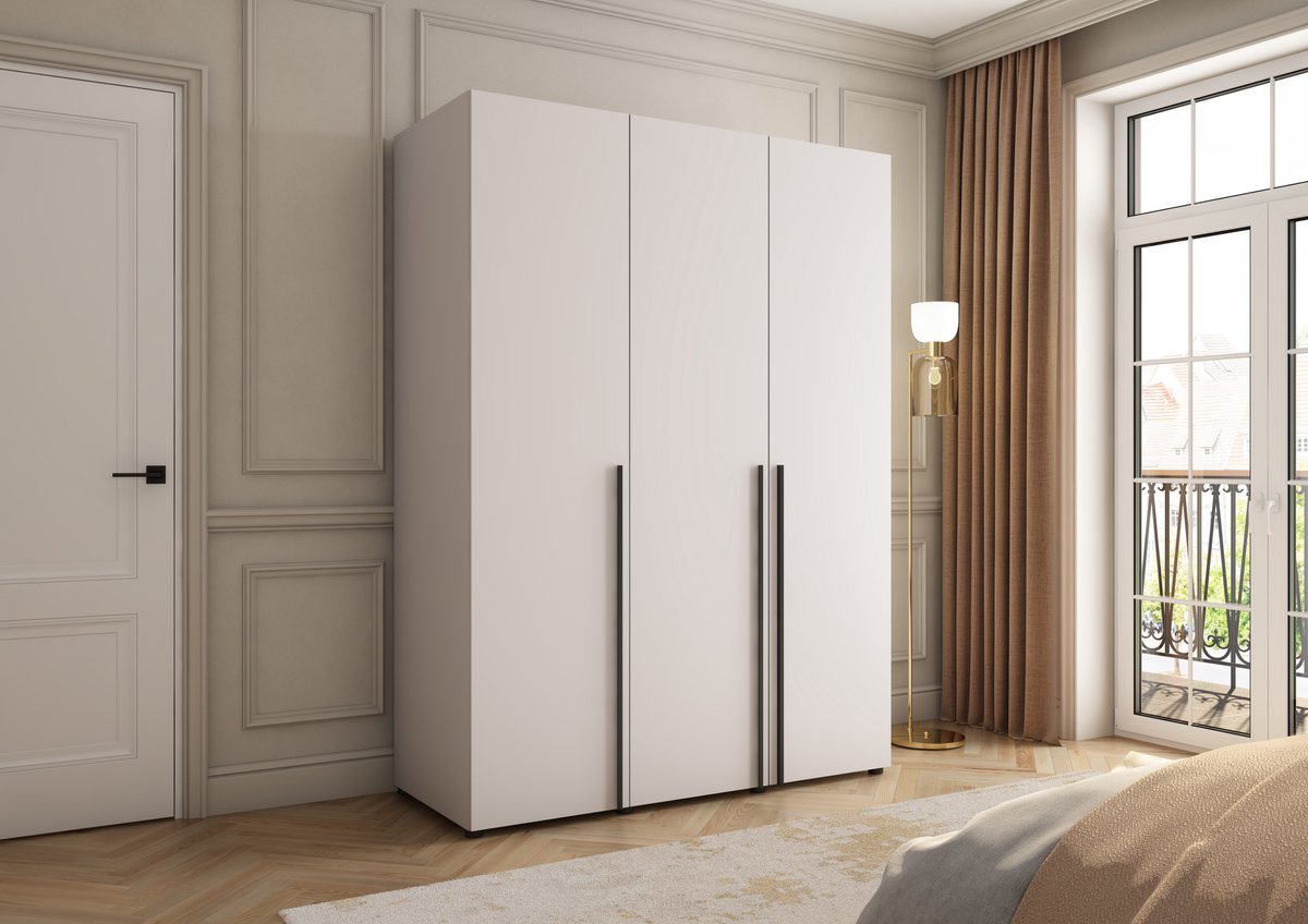 Pro-meubels - Kledingkast Deventer - 150cm - Beige - Garderobekast - Slaapkamer