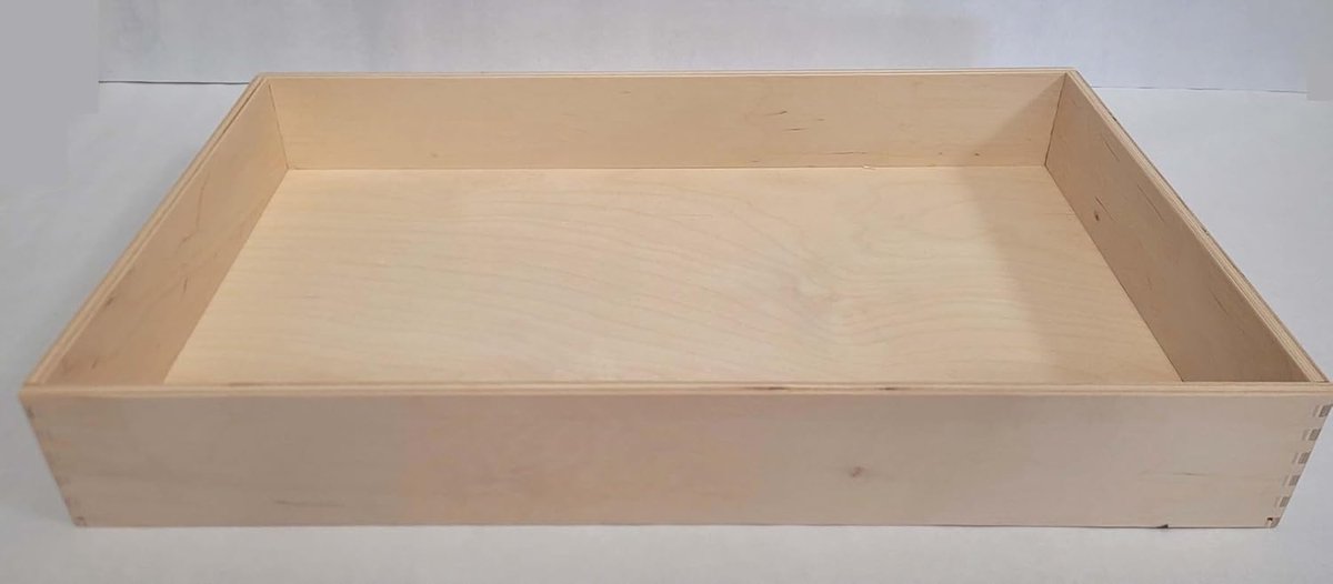 Houten speelbak - Opslagbak Speelgoed - Creatief Spel - Duurzaam Materiaal - 50x30x7 cm