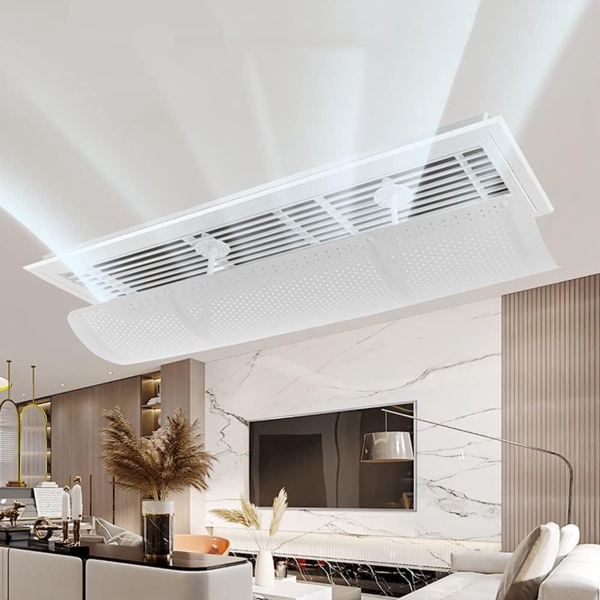 Airco Deflector - Windscherm - Comfortabel Klimaat - Verstelbaar Universeel - 60 x 20 cm - Wit