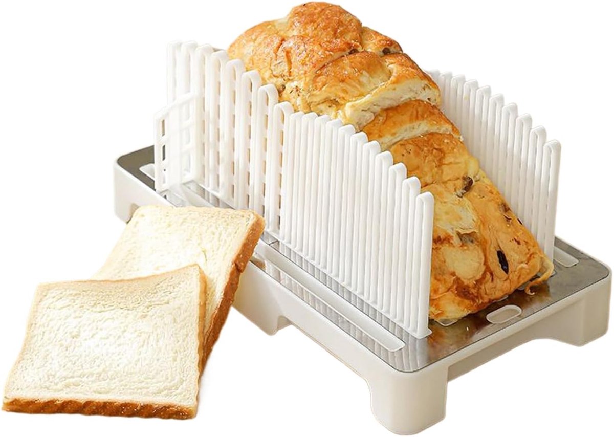 Broodsnijmachine Met Lade - Bakgereedschap Hout - Perfect Brood Snijden - Verstelbare Breedte Gids - 34 x 31 cm