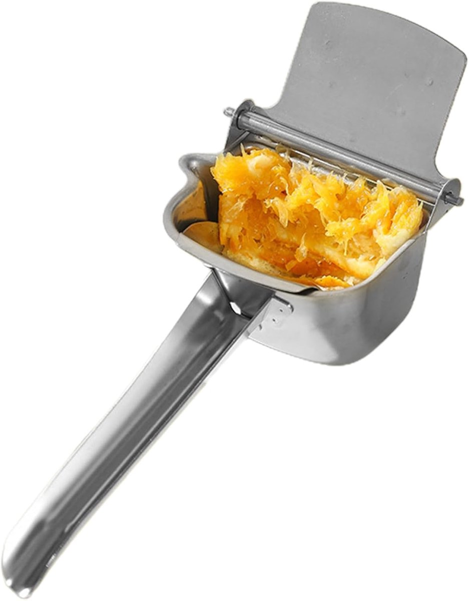 Roestvrijstalen Citroenpers - Handpers Fruitpers - Sap Maken - Verdiept Tankontwerp - 23x123x55cm - Zilverkleurig