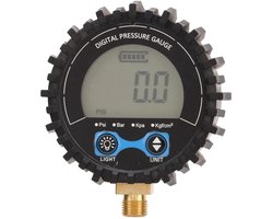 Digitale bandenspanner - Luchtmeter - Bandenspanning controleren - Hoge nauwkeurigheid LCD - 3-200 PSI - Blauw