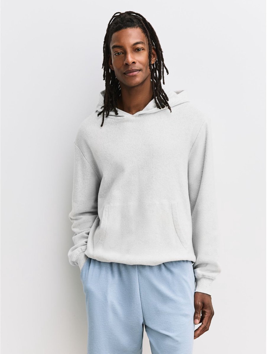 Next - Heren - Fleece hoody - Wit