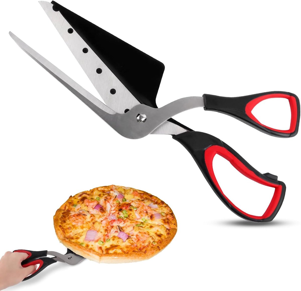 Pizzaschaar – RVS, 27,5 cm, multifunctioneel, voor pizza, pasta, taart