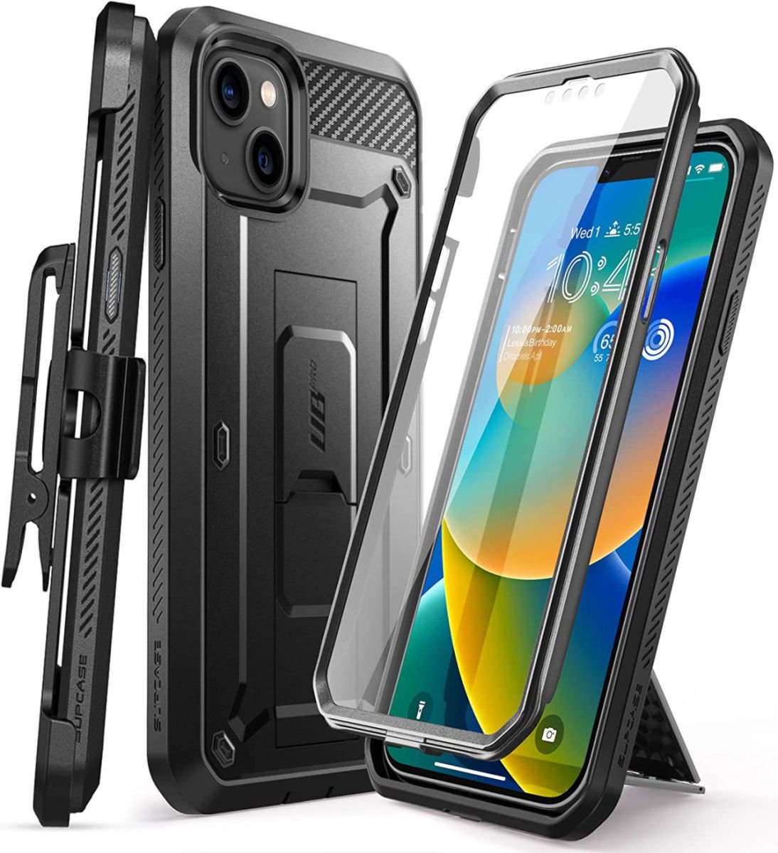 Supcase Unicorn Beetle Belt Clip hoesje voor iPhone 13 en iPhone 14 - zwart