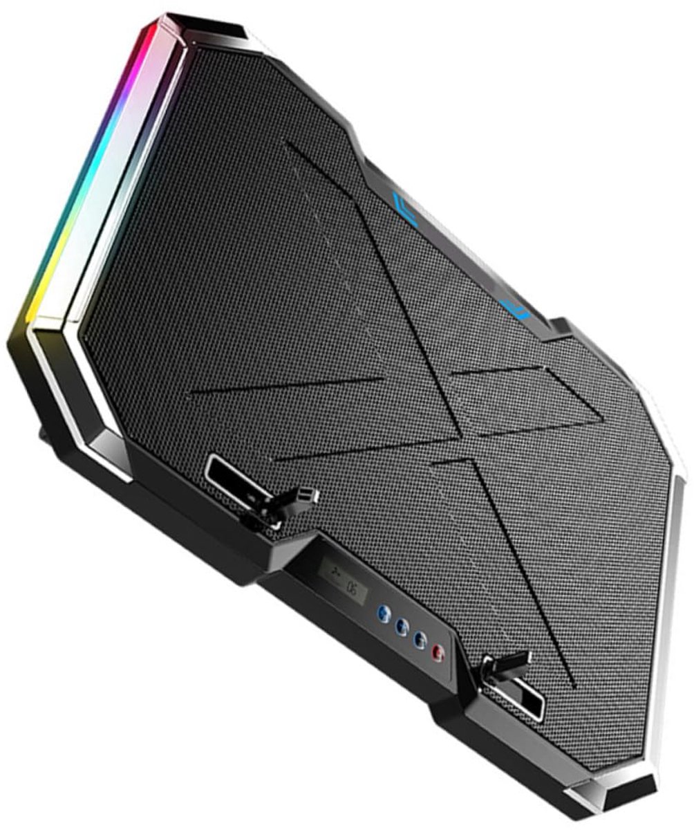 Laptop Koeler - Koelpad Ventilator - Gaming Kantoor - Verstelbare Hoogte - 41 x 27 cm - Zwart