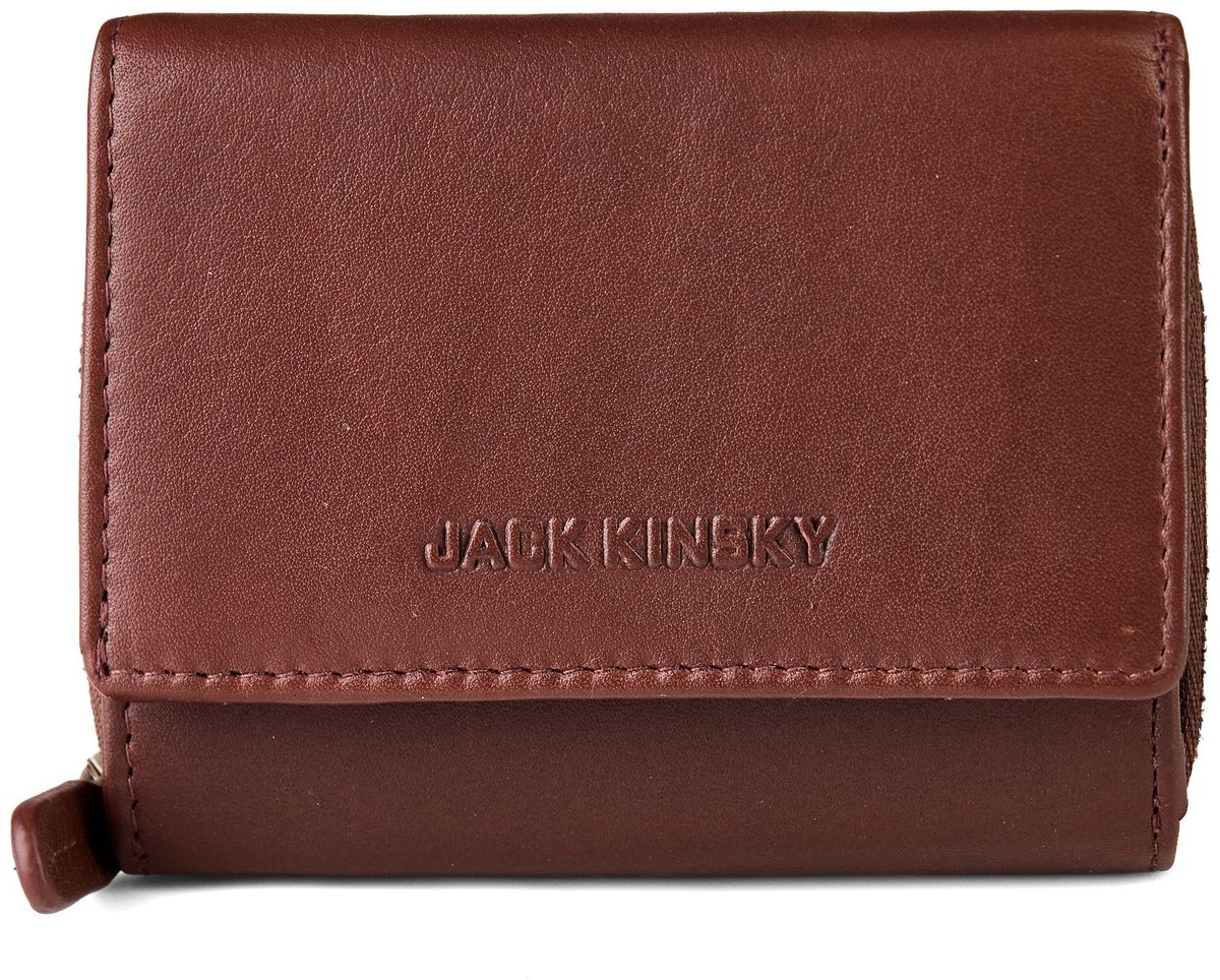 Jack Kinsky Aruba Portemonnee RFID-bescherming Leer 10 cm - Dames - Horizontaal - braun