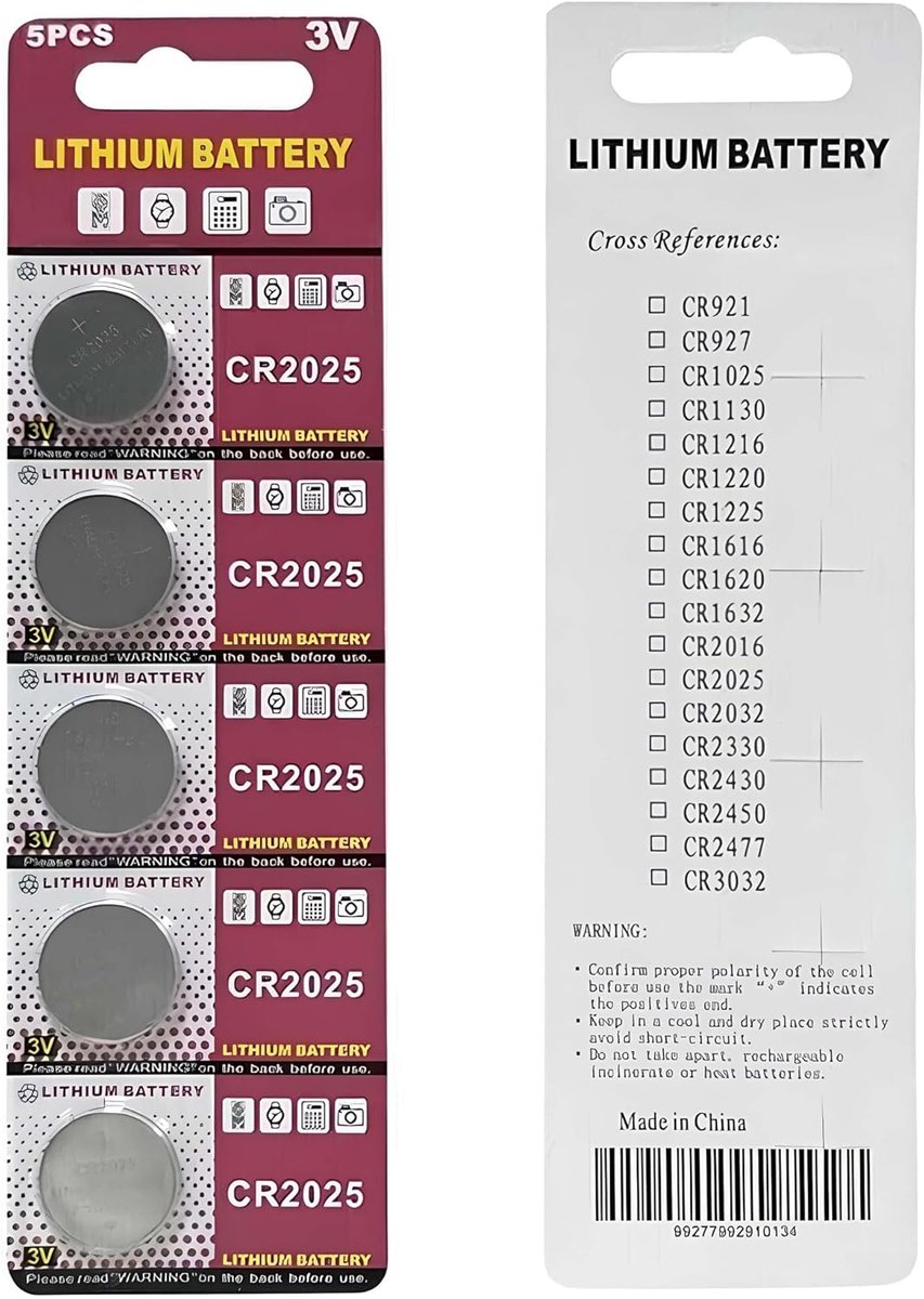 Knoopcel Batterijen - Lithium Batterijen - Apparaten Voeden - 5 Stuks Pack - 3V CR2025