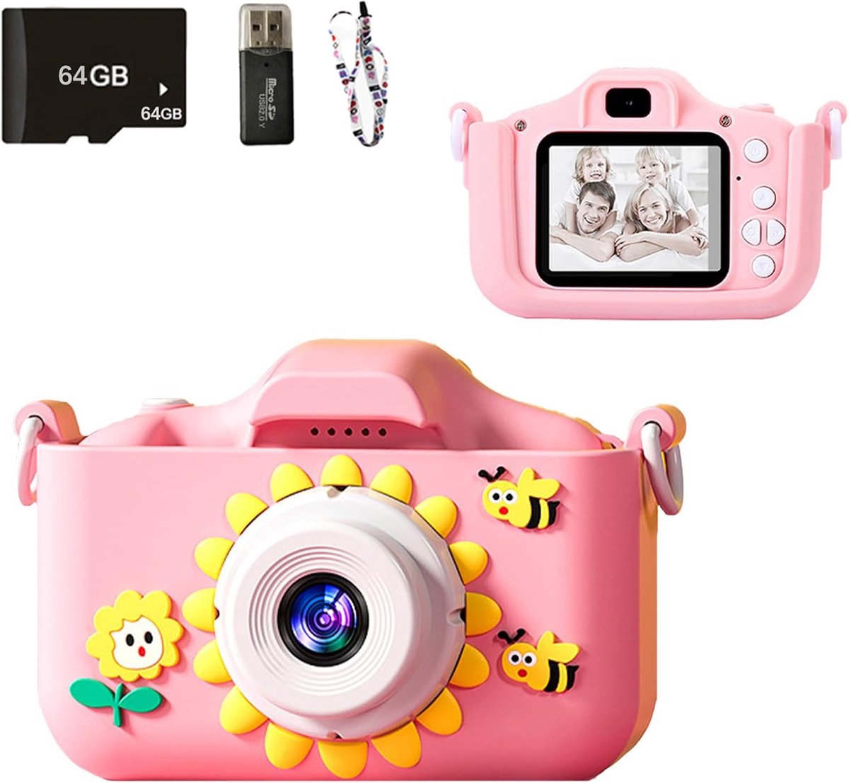 Digitale Camera - Mini Camera Kinderen - Foto's Maken - Dual Front Camera's - 2 Inch Scherm