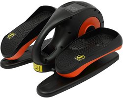 Elektrische Mini Trainer - Ondertafel Crosstrainer - Thuis Fitness - Geluidsarme Koperen Motor - 45x39x25cm - Oranje Zwart