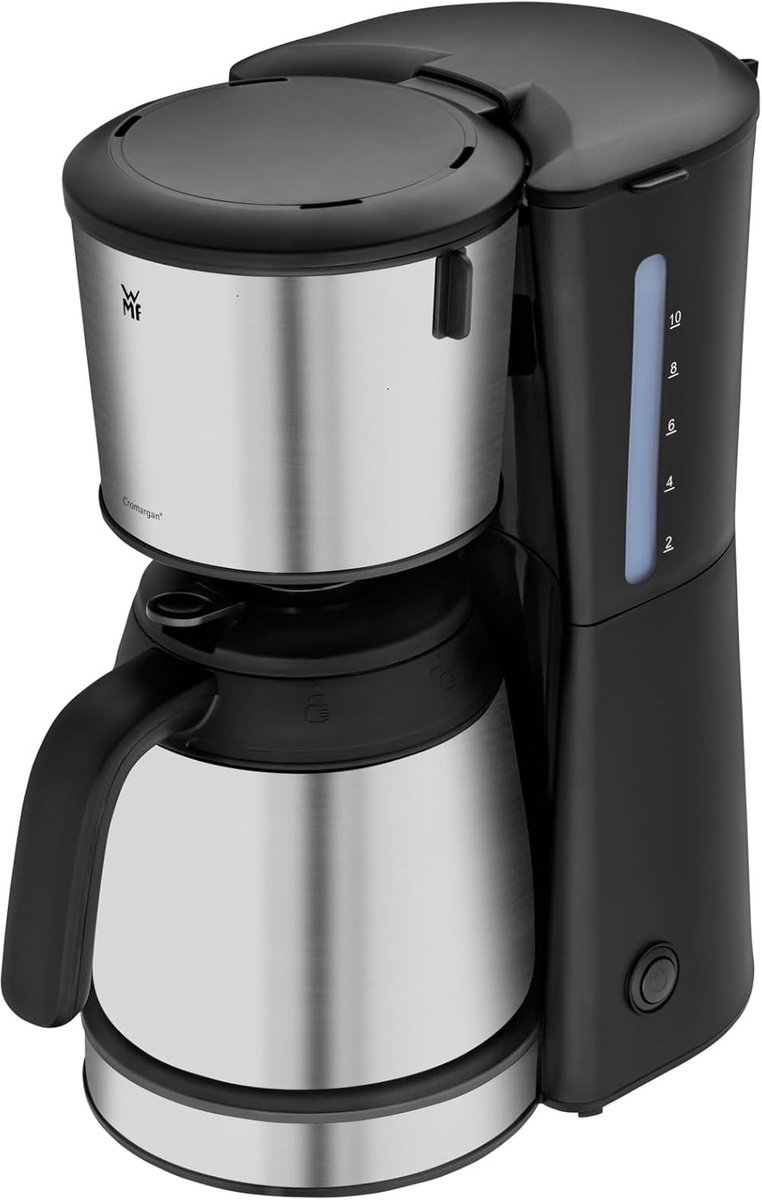 Filter Koffiezetapparaat - Koffiezetter Thermoskan - Verse Koffie Zetten - Automatische Uitschakeling - 10 Kopjes 1.25L - Mat RVS