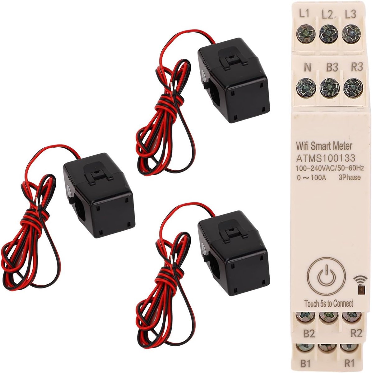 Energiemeter WiFi - Stroommeter Monitor - Energie Verbruik - App Bediening - 3 Fase
