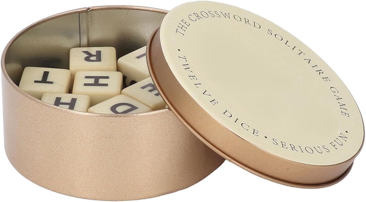 Dobbelstenen Woordspel - Letter Dobbelstenen - Reis Spel - Handgepolijste Structuur - 18 x 13 x 5 cm
