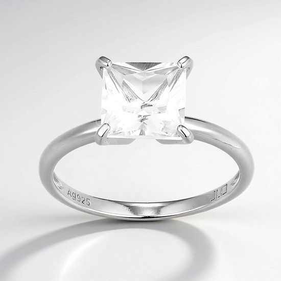 Cavill - Zilveren ring met 1,46 ct Witte Topaas - 925 Sterling Zilver - Princess geslepen Edelsteen - Elegante damesring uit Brazilië