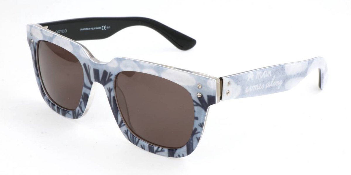 Oxydo OX 1084/FB/S/LE Black white clouds tree black white 50/22/145 MAN Zonnebrillen