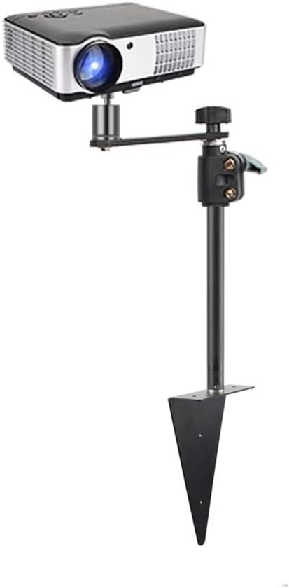 Beamer Muurbeugel Verstelbaar 30-60 cm – Projector Standaard Aluminium Wit voor Thuis en Kantoor