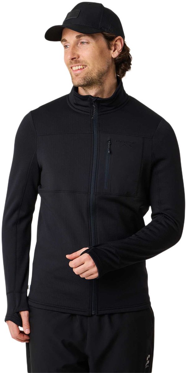 Swedemount Trondheim Midlayer Full Zip – Fleece voor heren – 2XL Zwart