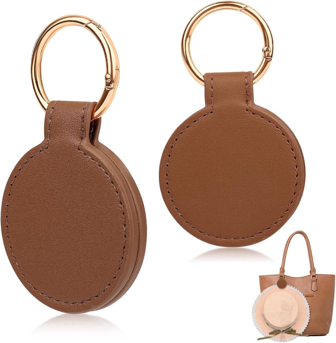 Hoedenclip Set - Reis Accessoire - Hoeden Dragen - Magnetische Bevestiging - 2 Stuks - Bruin