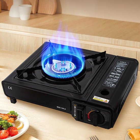 Propaan Kookstel - Camping Brander - Buiten Koken - Automatische Ontsteking - 34x28x9 cm - Zwart — afbeelding 5
