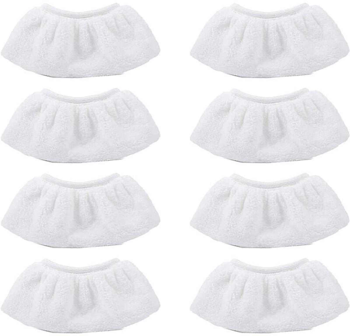8-pack stoomreinigingsdoekjes - Universele microvezeldoekjesset - Vervangende doekjes voor stoomreinigers - Voor alle handheld stoomreinigers - Wasbare - herbruikbare vervangende doekjes (8-pack - Wit)