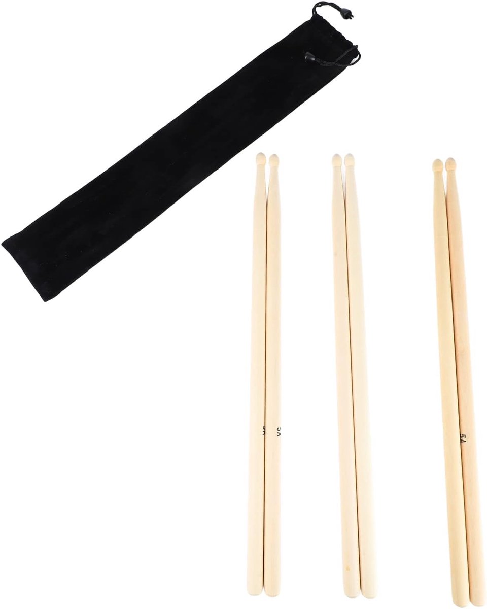 Drumstokken Set - Percussie Stokken - Muziek Maken - Antislip Handgreep - 5A Maat