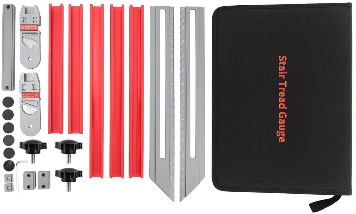 Trapprofiel Sjabloon - Meetmal Precisie - Nauwkeurig Meten - Aluminiumlegering Duurzaam - 23 Delige Set