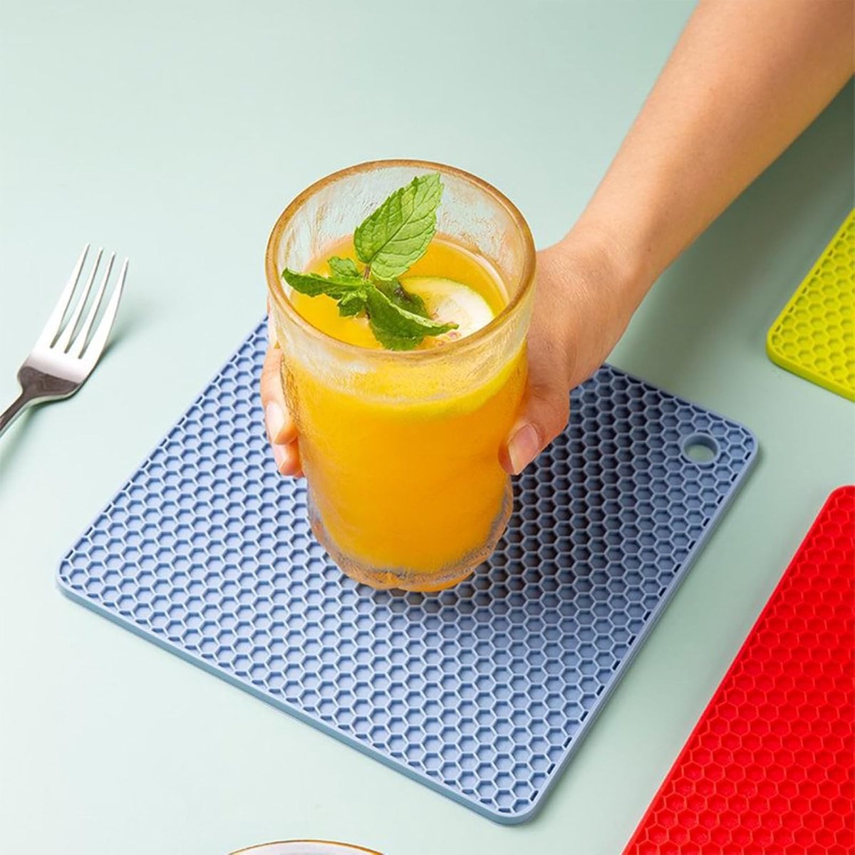 Siliconen Onderzetter - Hittebestendige Mat - Keuken Bescherming - Antislip Ontwerp - 17.8 cm