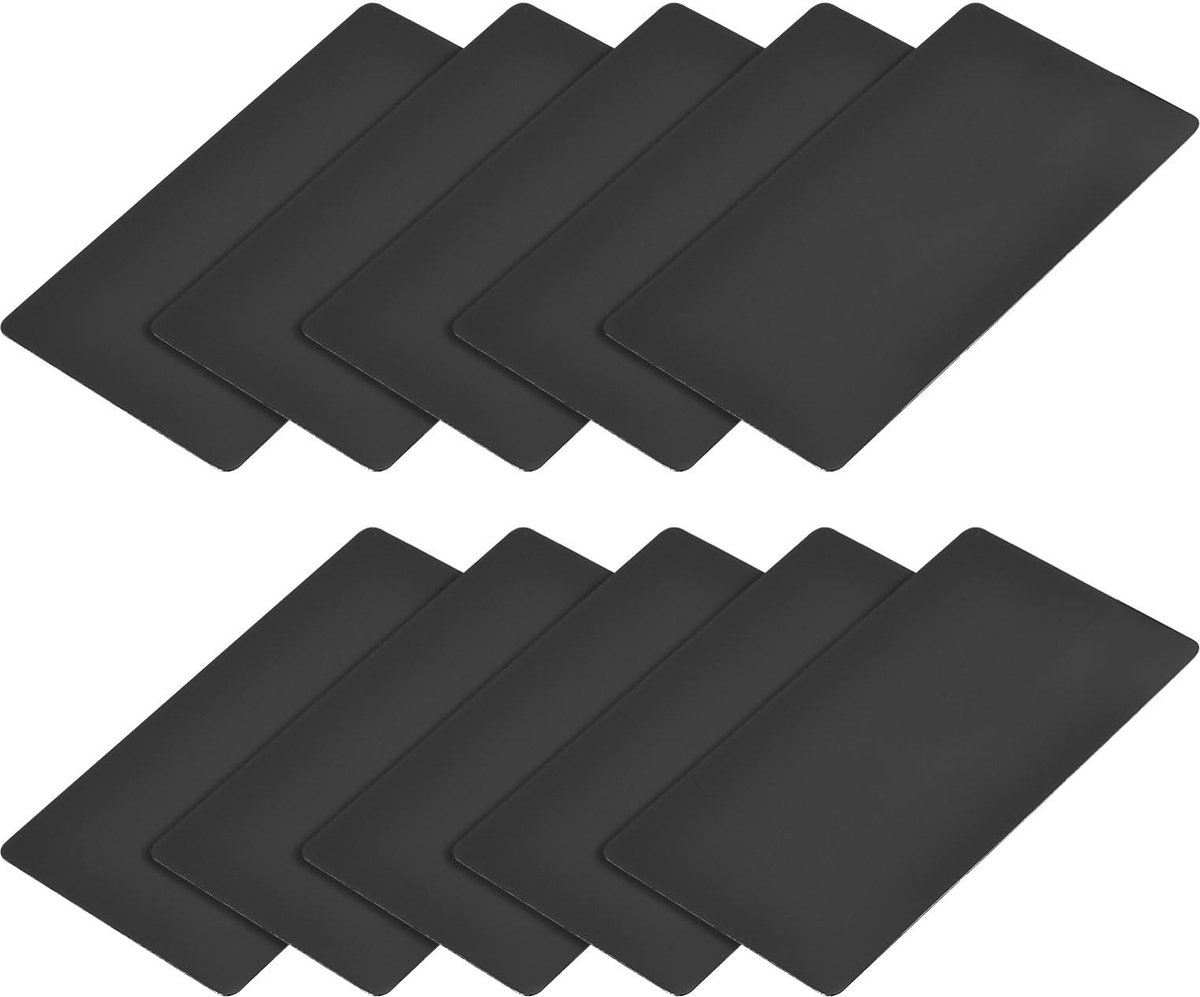 Allecto - Metalen kaart - Aluminium plaat - 25 stuks - Verf - Naambordje - Interieur - Ambachten - Signaalblokkering - Zwart