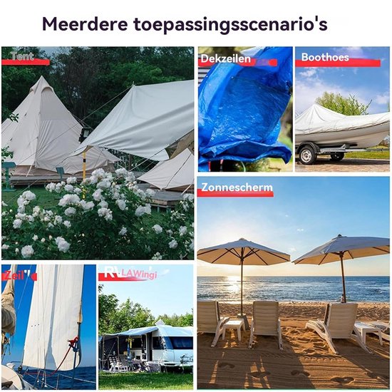 Tent Reparatie Tape - Waterdicht Herstelplakband - Buiten Repareren - UV- en Hittebestendig - 8 cm x 10m - Zwart van Merkloos — afbeelding 3