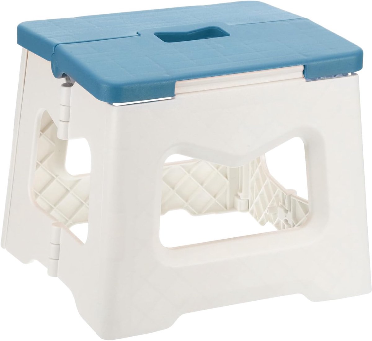 Opvouwbare Kruk - Inklapbaar Zitje - Extra Hoogte - Antislip Veiligheid - 20 cm Hoog - Blauw