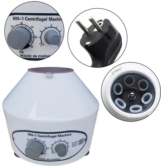 Laboratorium Microcentrifuge Tafelmodel 4000 RPM Capaciteit 6x20ml Digitale Timer van Merkloos — afbeelding 5