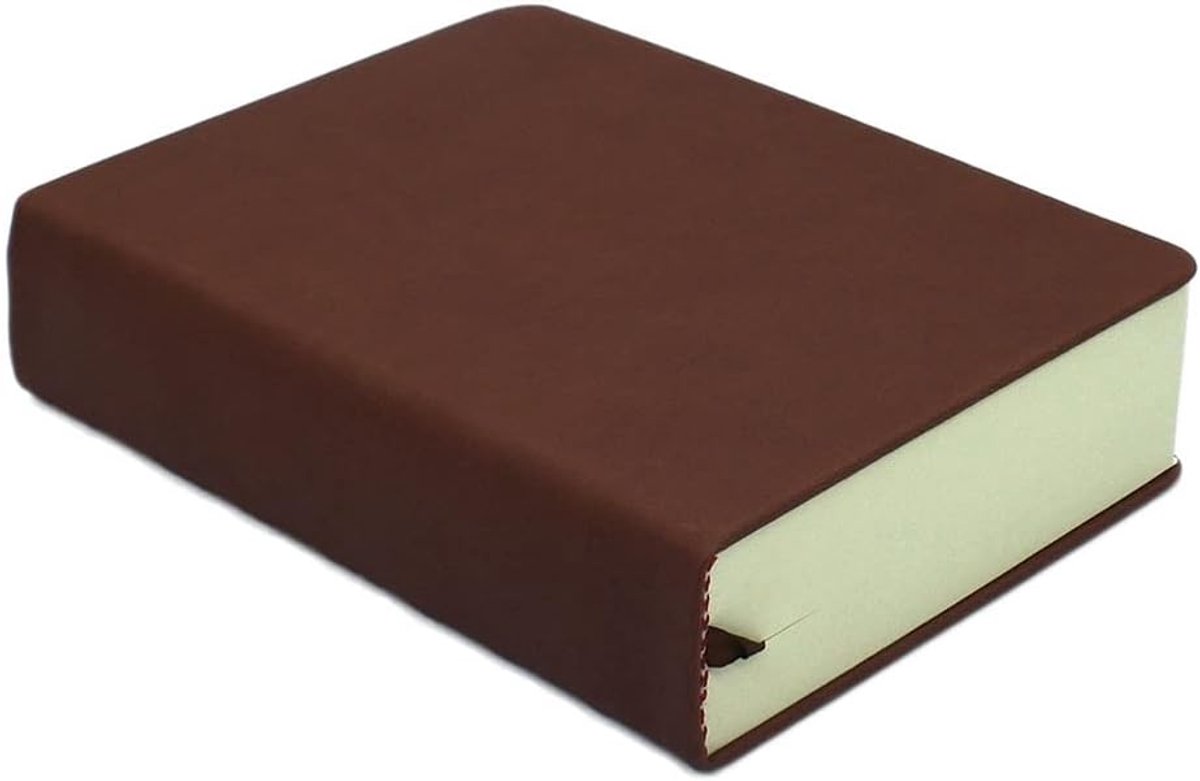 Handgemaakt Notitieboekje - Leren Dagboek - Zakelijk Gebruik - Superdik Ivoorwit Papier - Formaat A6 - Bruin