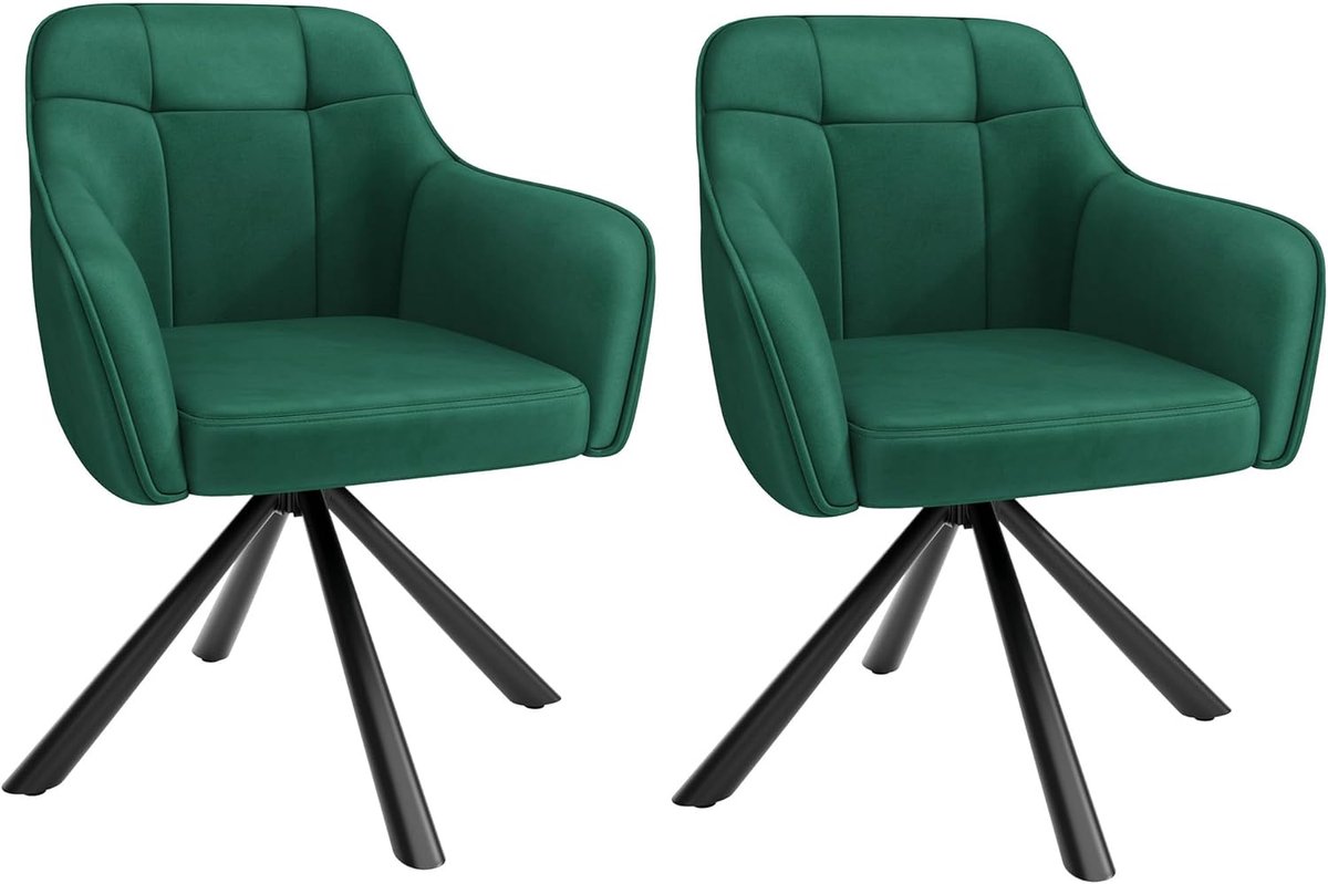 Eetkamerstoelen Set - Draaibare Stoelen - Comfortabel Zitten - 360 Graden Draaibaar - 54x6